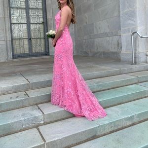 pink prom dress